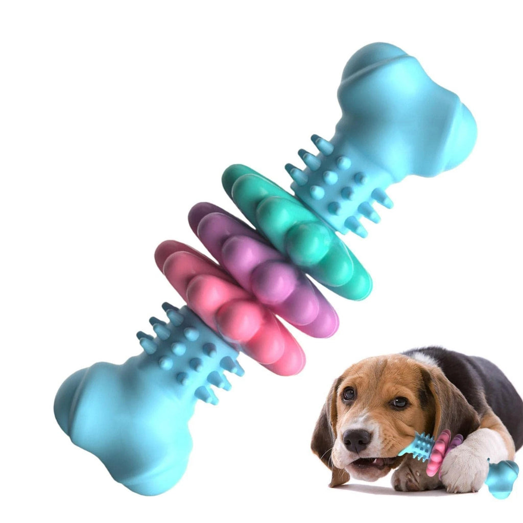 Multi-Color Dog Toothbrush Toy Blue